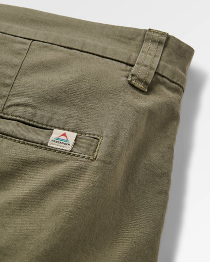 365 Cotton Short - Dusty Olive - Flatlay
