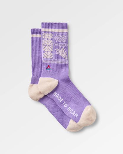 Thuring Merino Socks - Purple Haze - Flatlay