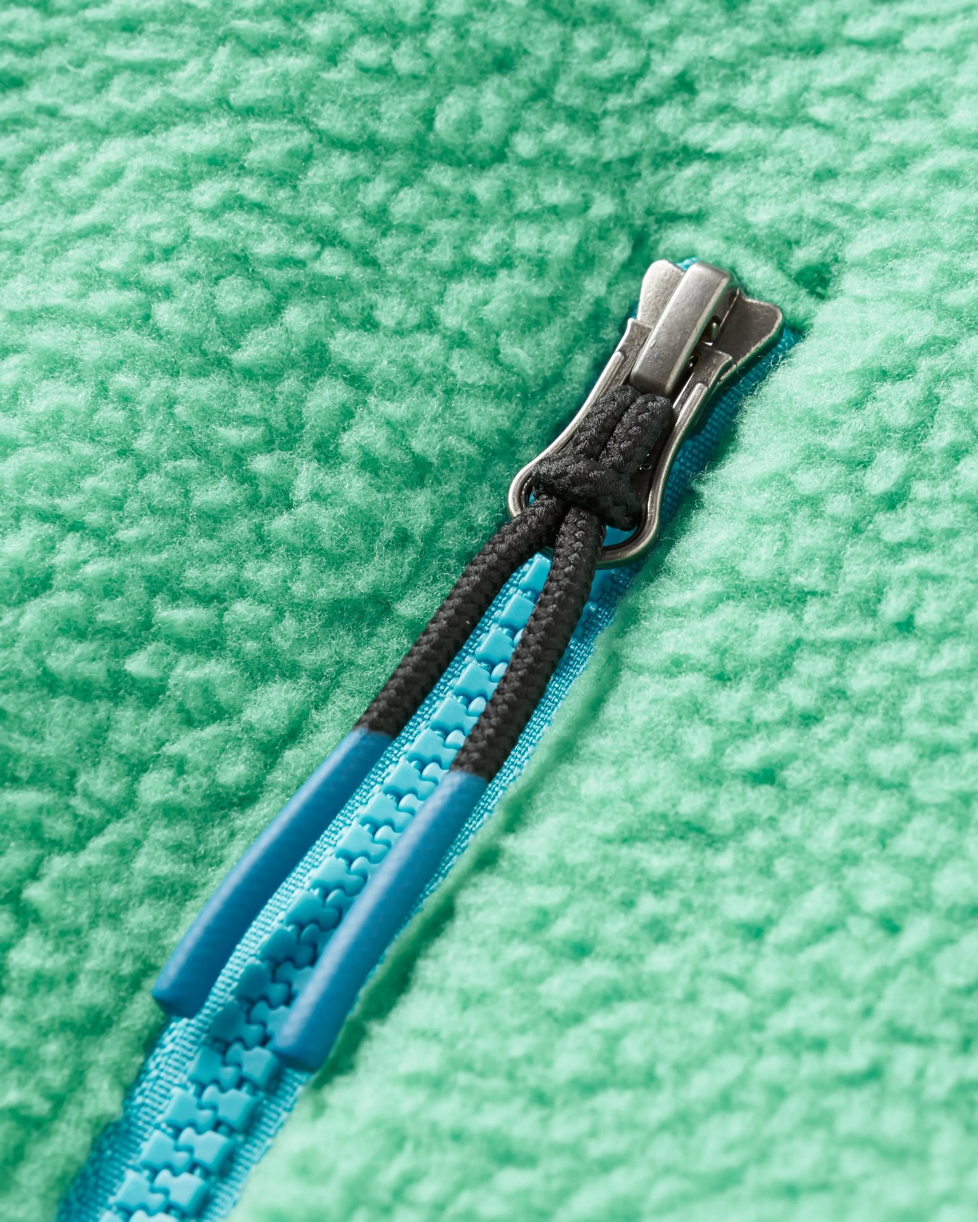 Maine 1/2 Zip Recycled Sherpa Fleece - Green Spruce - Flatlay