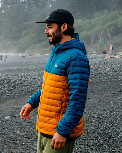 Ashland Down Recycled Jacket - Retro Orange/Tidal Blue - Lifestyle
