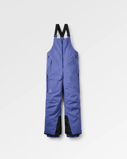 Snowscape Women's Recycled Bibpant - Purple Indigo - Flatlay