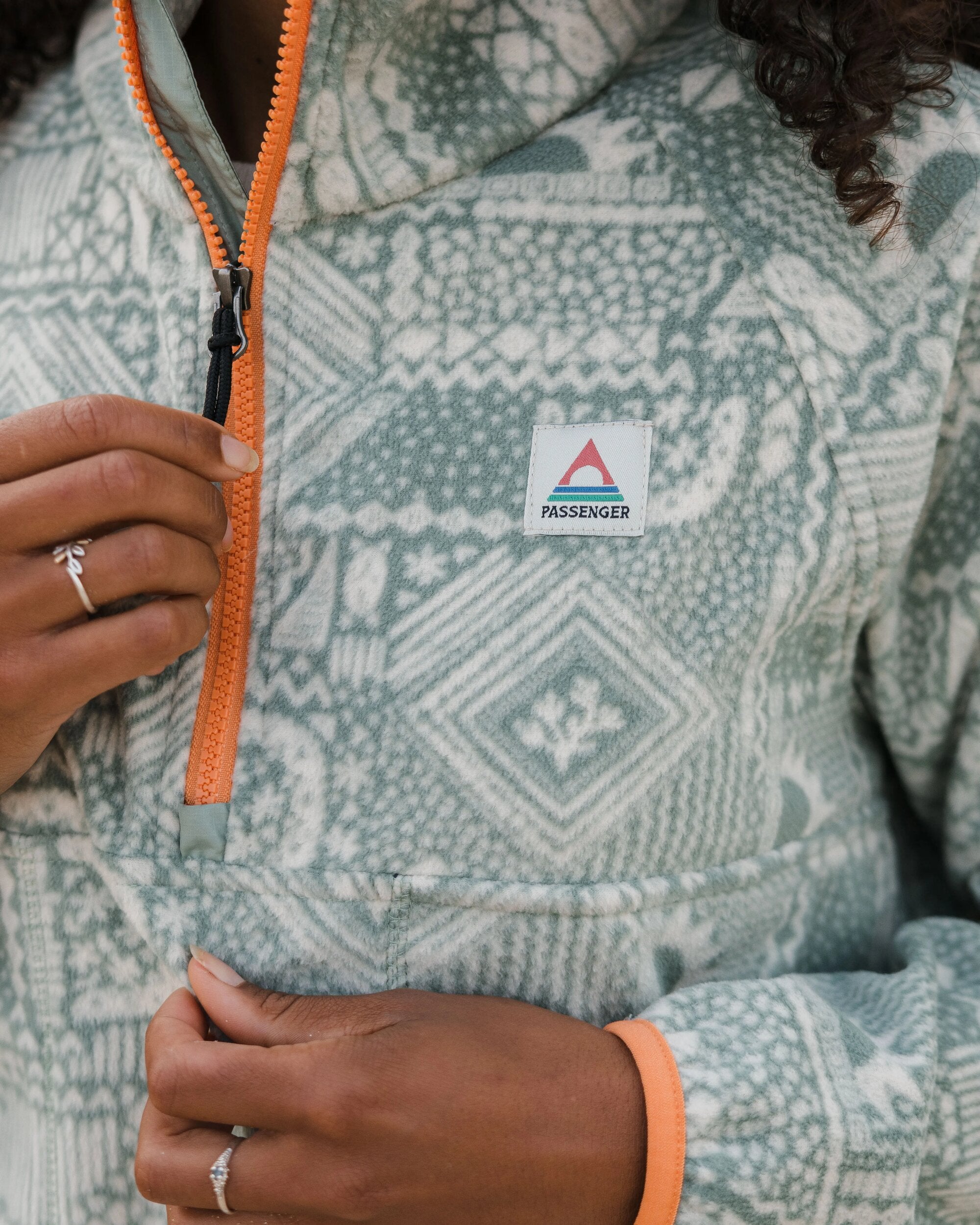 Sorrel Recycled Polar Fleece - Vintage Patchwork Pistachio - Lifestyle