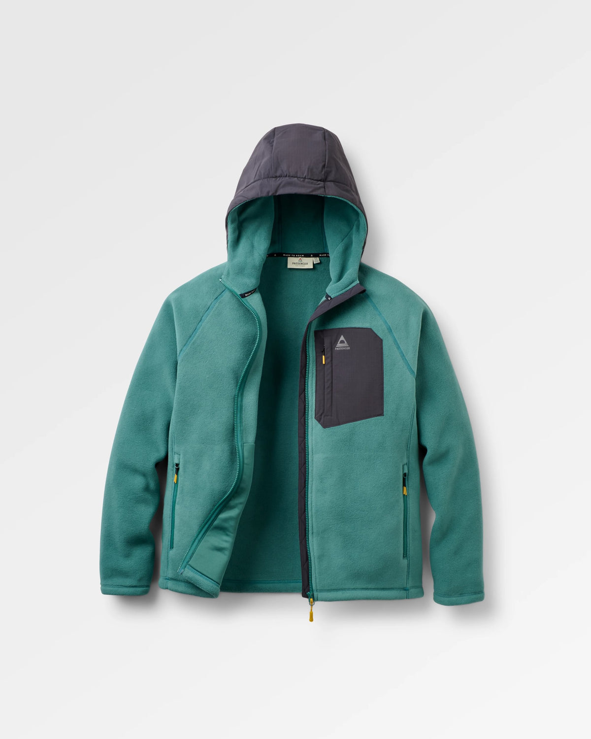 Sierrascape Men's Polartec® Fleece Hoodie - Deep Ocean - Flatlay