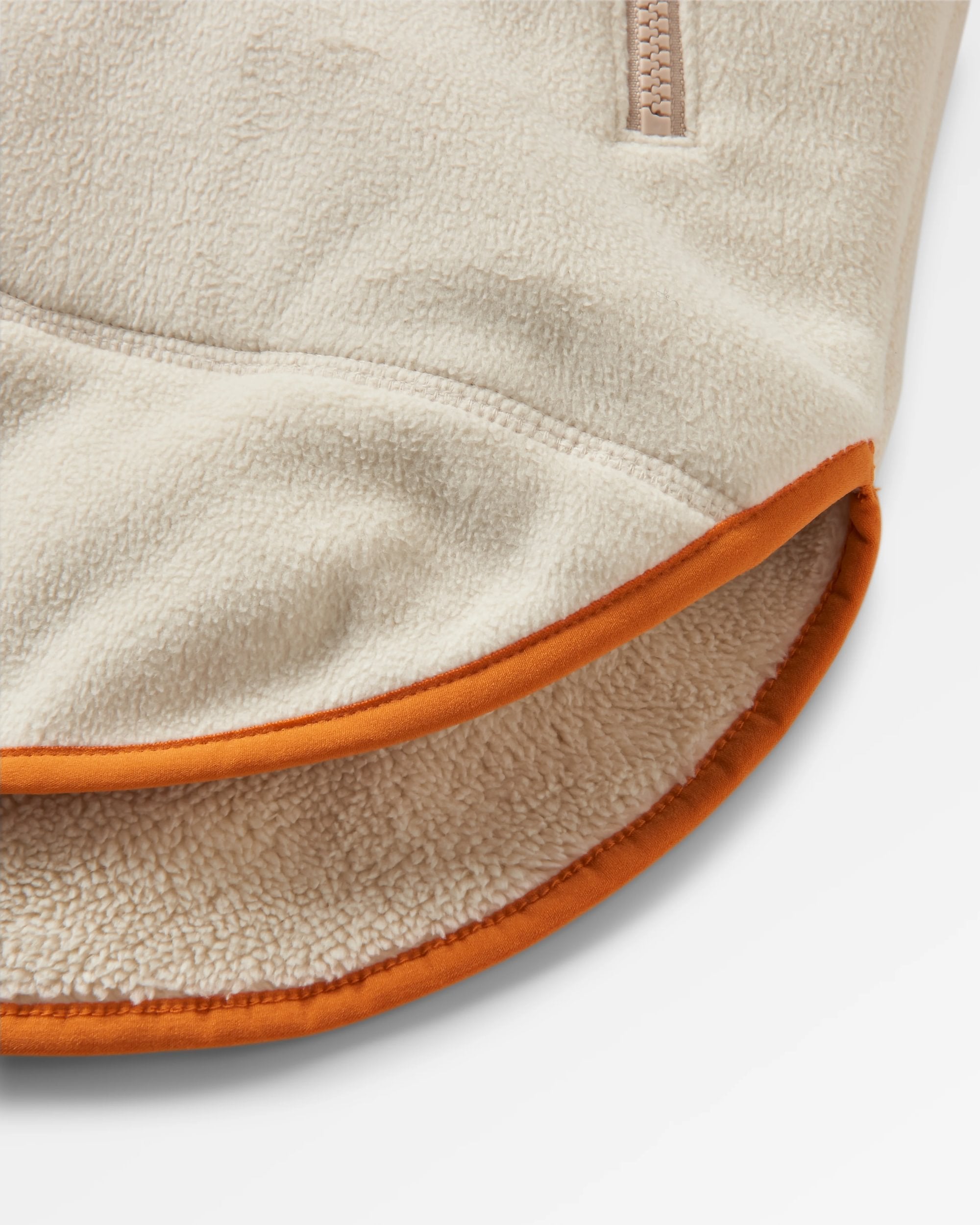 Folksy Recycled Sherpa Fleece - Oat - Flatlay