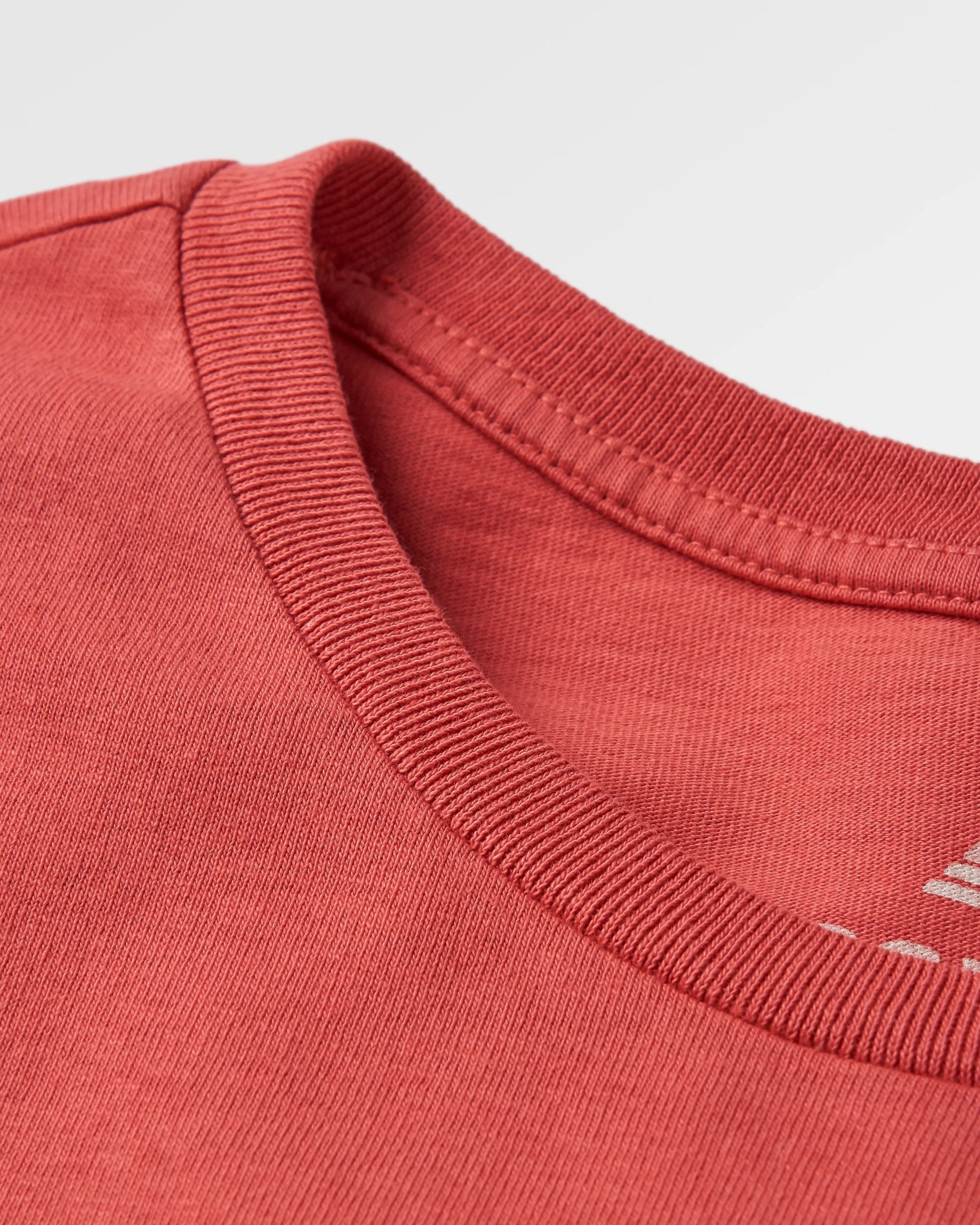 Yuca Recycled Cotton T-Shirt - Mineral Red - Flatlay