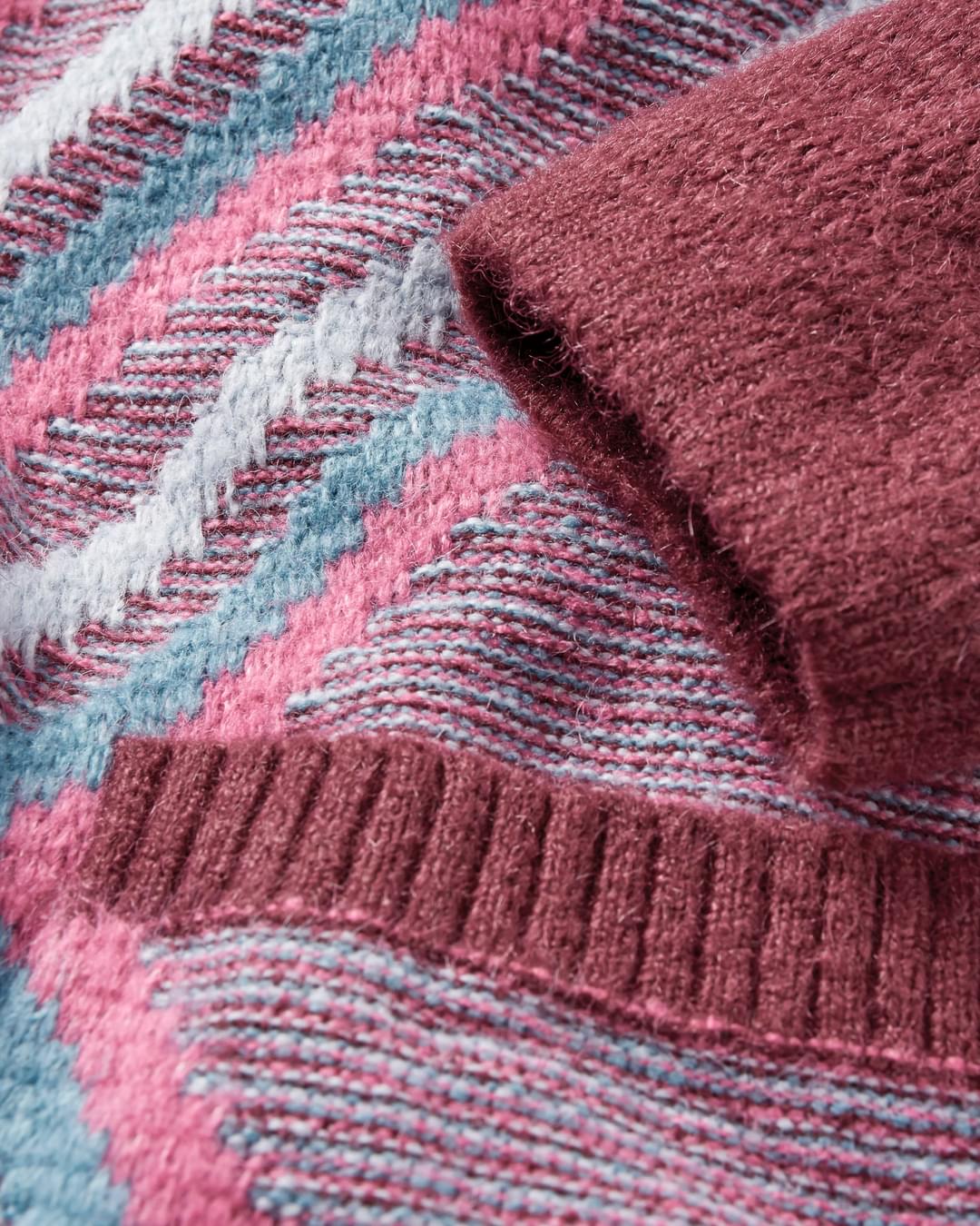 Homestead Recycled Cardigan - Wine - Flatlay