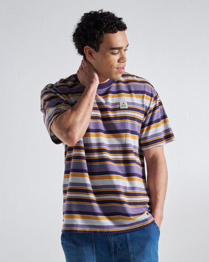 Wild Pine Stripe T-Shirt - Heather Multi Stripe - Studio Model