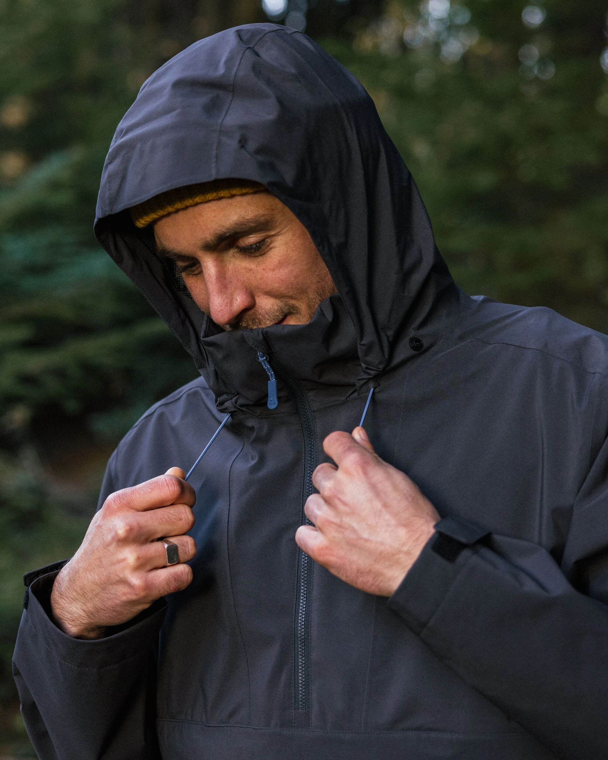Diablo Recycled Waterproof Anorak - Faded Black - Lifestyle