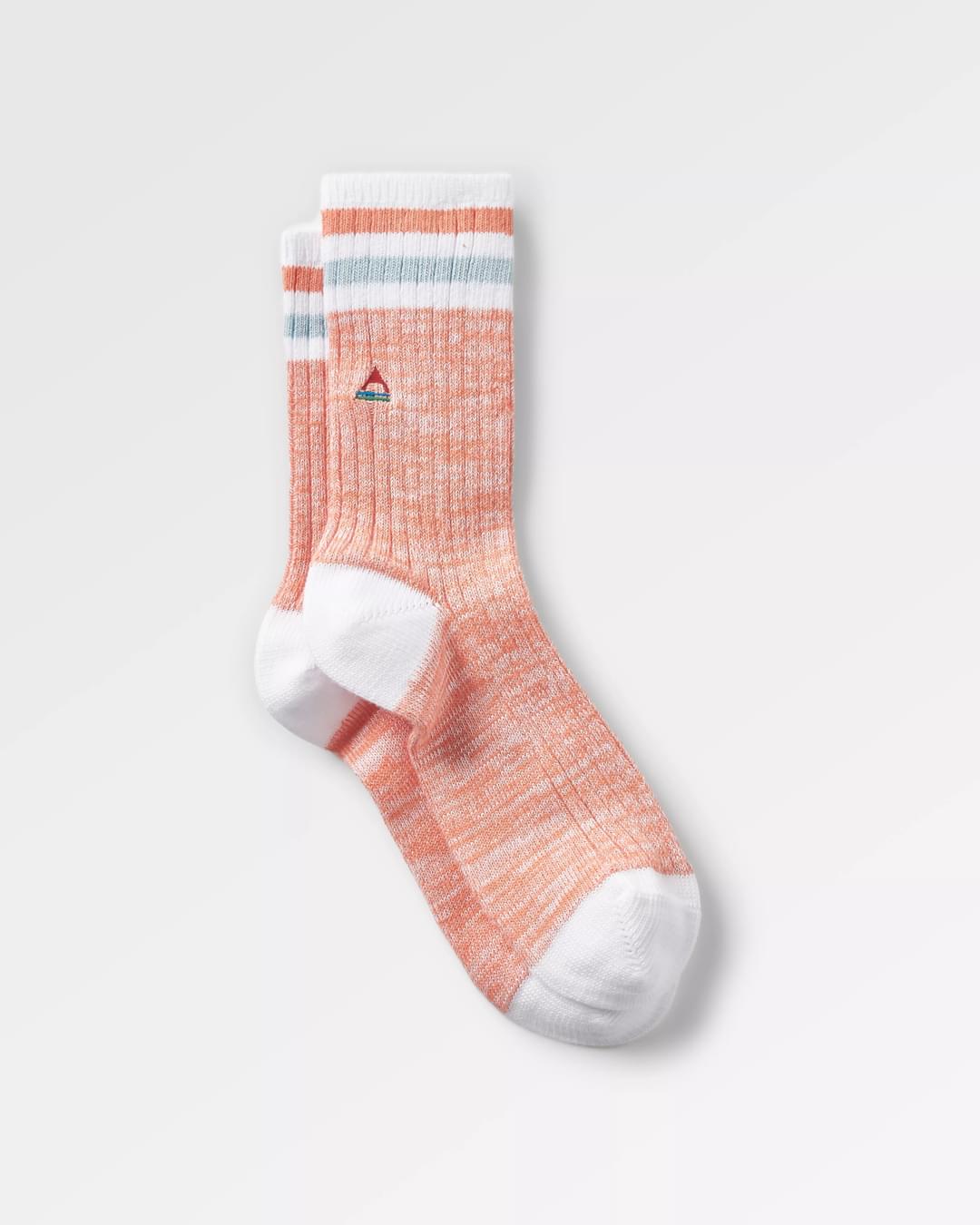 Organic Mid-weight Rib Socks - Apricot