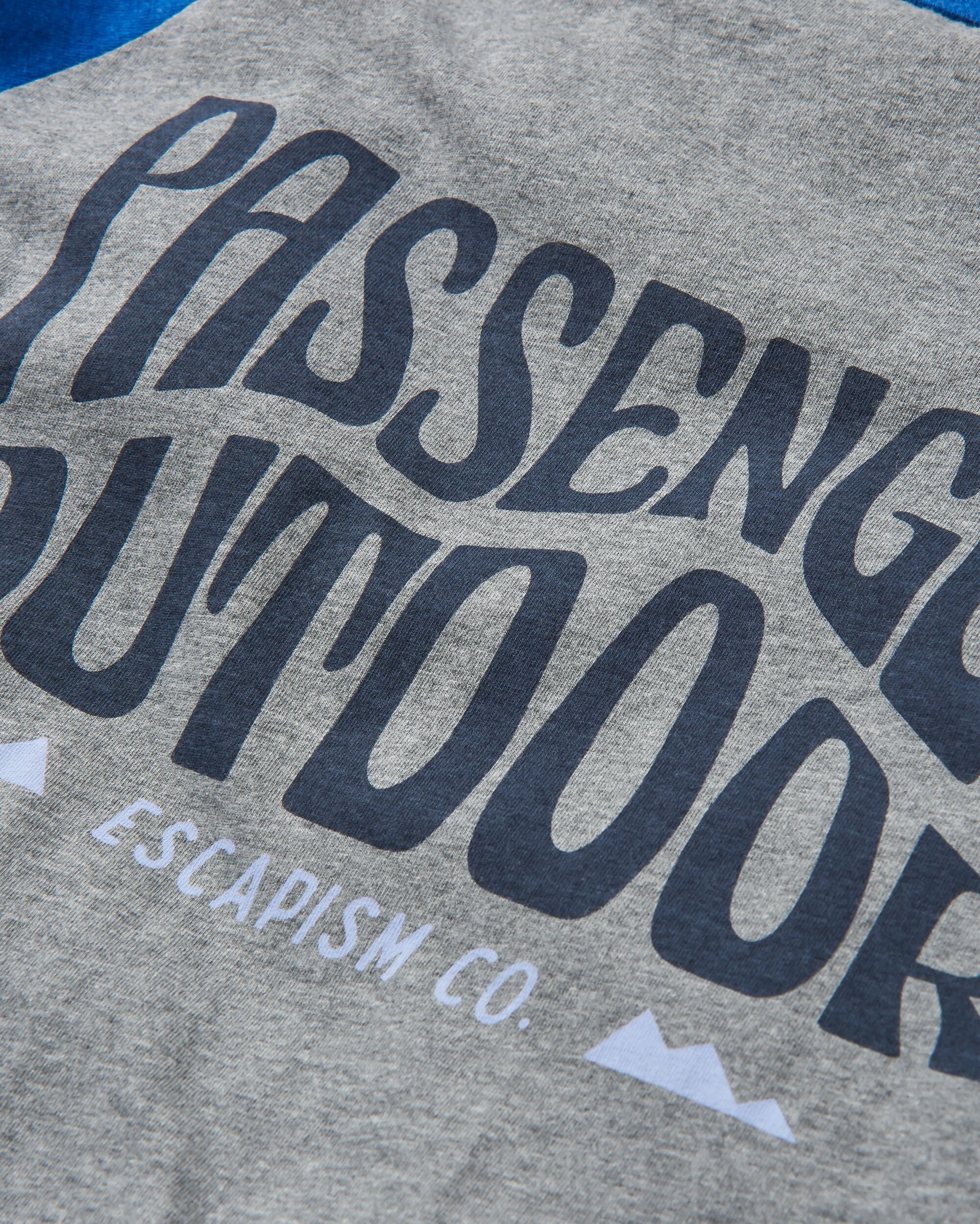 Yuca Organic Cotton LS T-Shirt - Azure Blue Marl - Flatlay