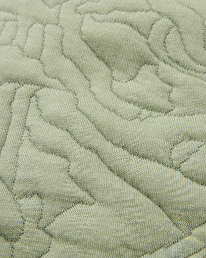 Seagrass Organic Cotton Quilted Cardigan - Pistachio - Flatlay