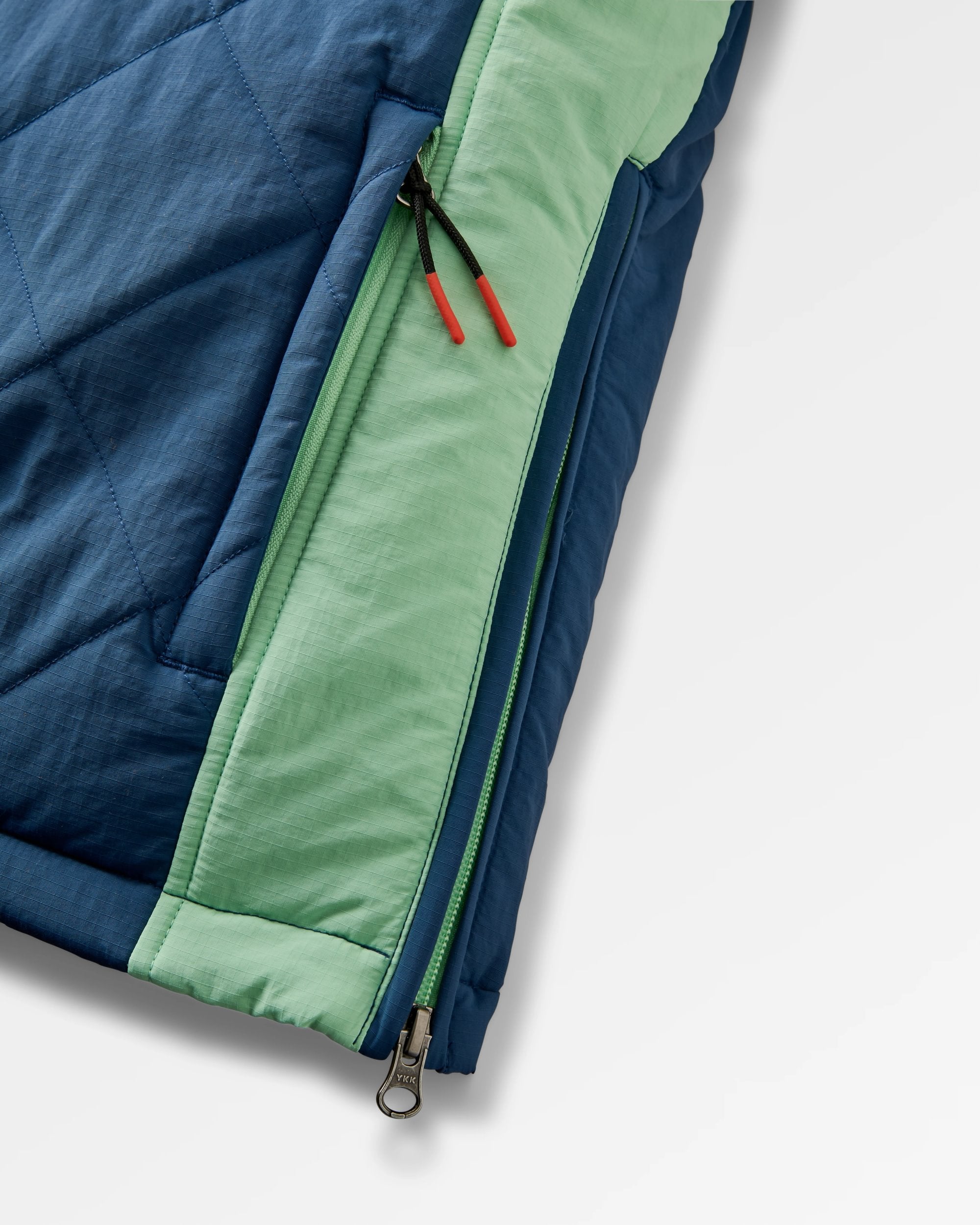 Ocean Recycled Insulated Anorak - Dark Denim/ Dusty Olive - Flatlay