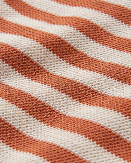 Panorama Striped LS T-Shirt - Glazed Ginger - Flatlay