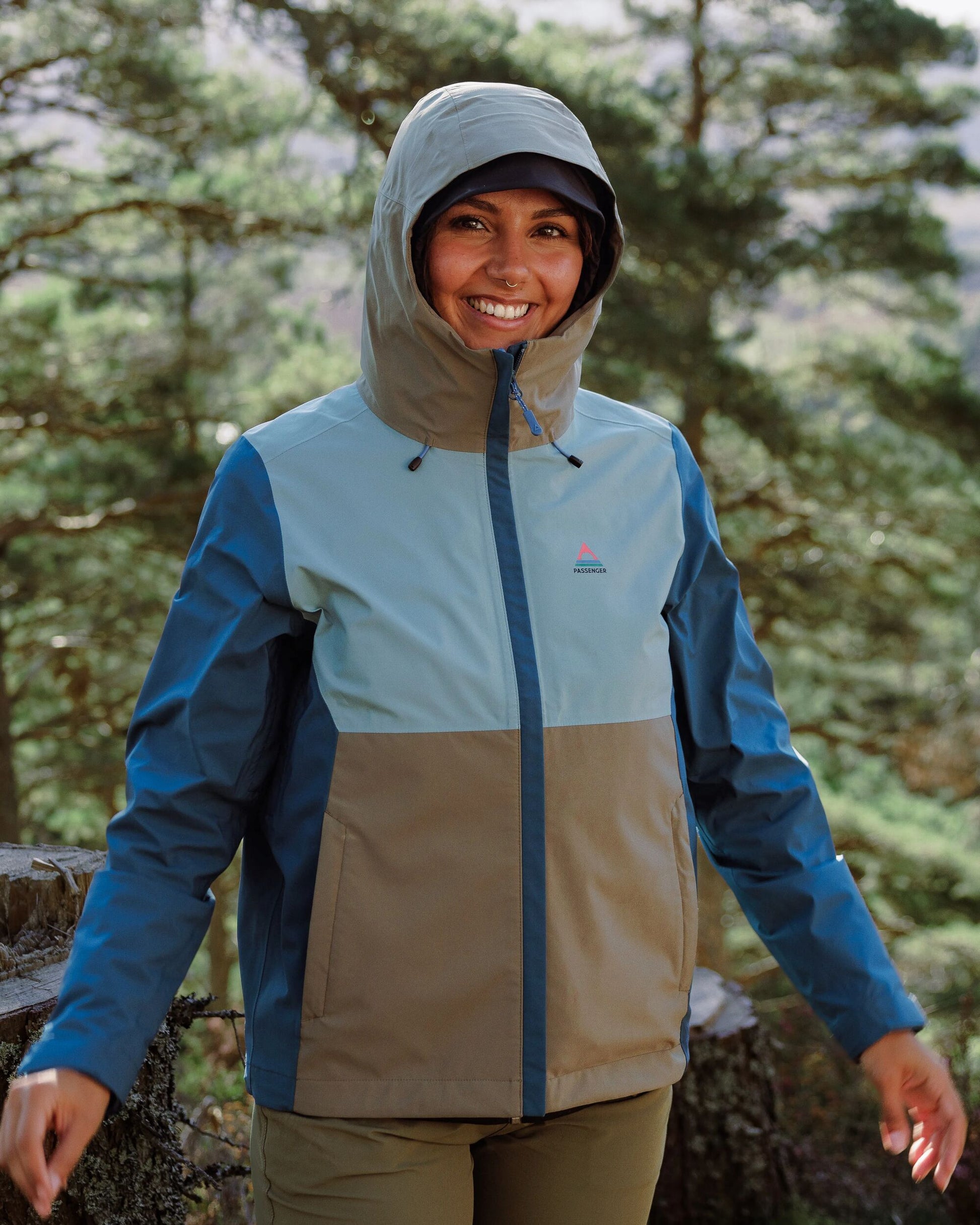 Rainstorm Recycled Waterproof Jacket - Tidal Blue/Arctic/Dusty Olive