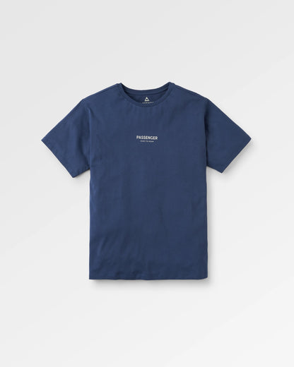 Passenger Recycled Cotton T-Shirt - Rich Navy - Flatlay