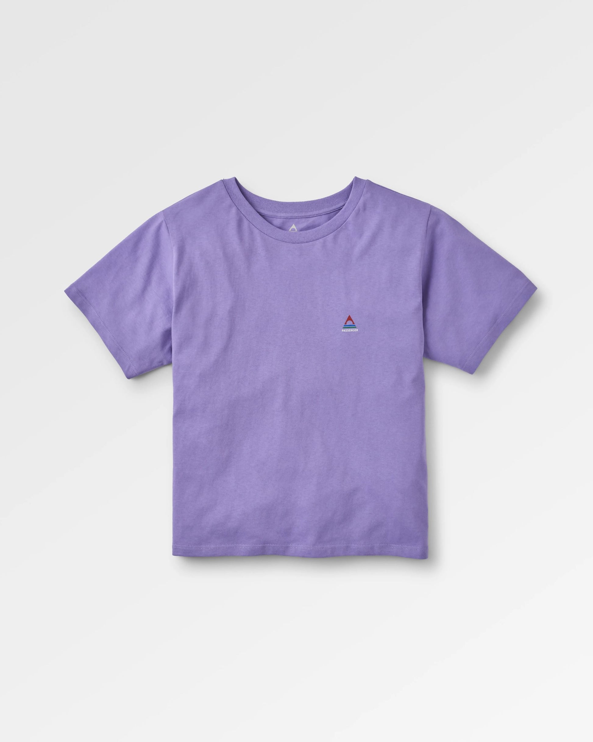 Classic Recycled Cotton T-Shirt - Retro Purple - Flatlay