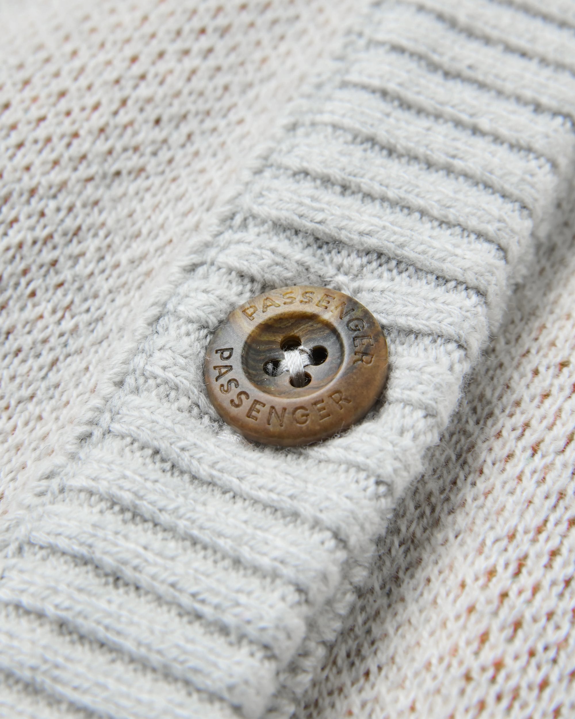 Dawner Knitted Cardigan - Light Grey Marl - Flatlay