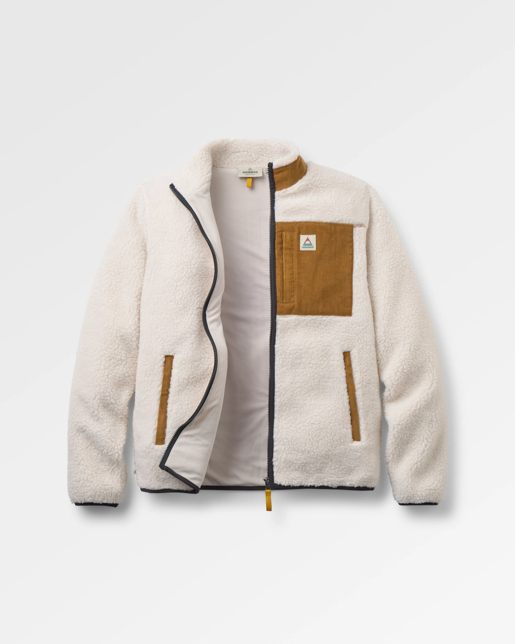 Trekker 2.0 Recycled Deep-Pile Sherpa Fleece - Warm Ivory - Flatlay