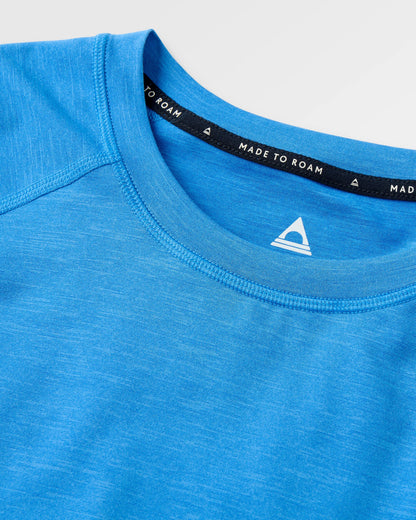 Light Ray Lightweight Surf T-Shirt - Marine Blue Marl - Flatlay