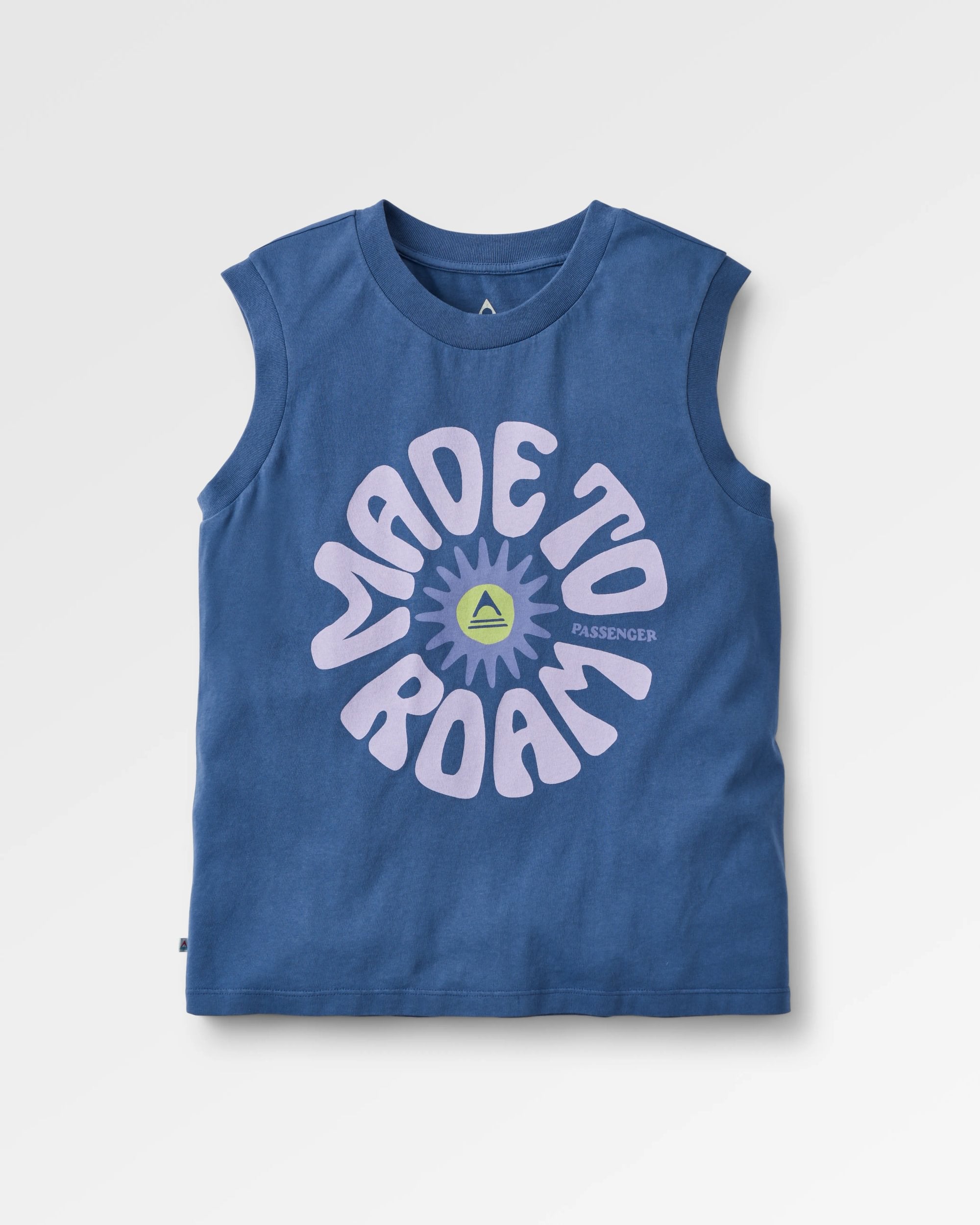 Easy Days Organic Cotton Vest - Purple Indigo - Flatlay