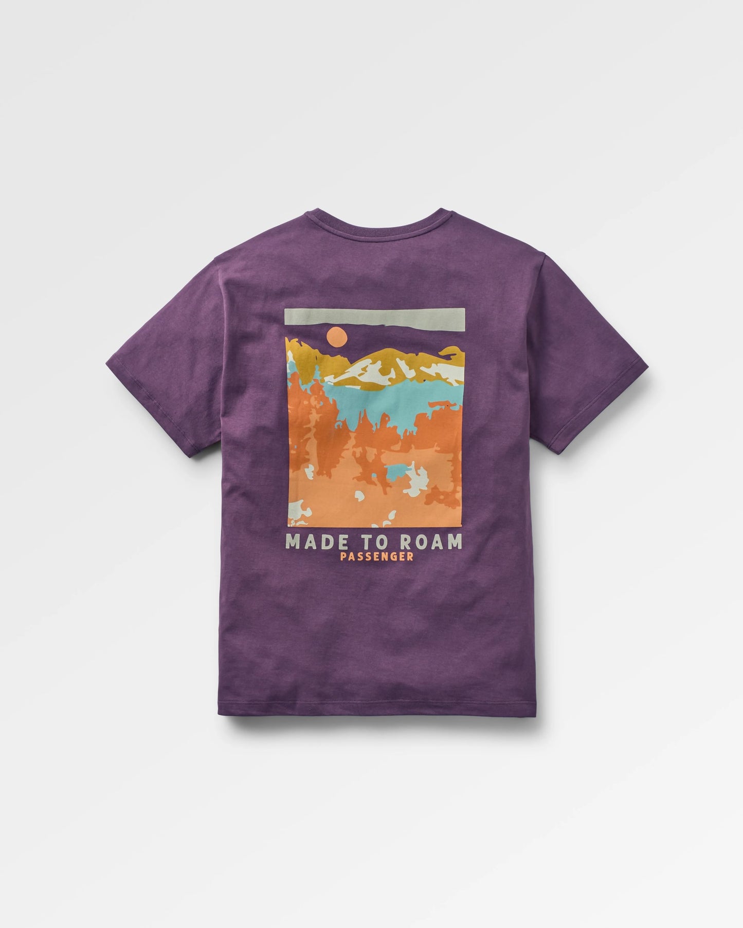 Open Road Recycled Cotton T-Shirt - Deep Plum