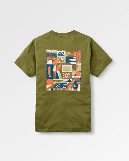 Lost On Purpose T-Shirt - Khaki - Flatlay