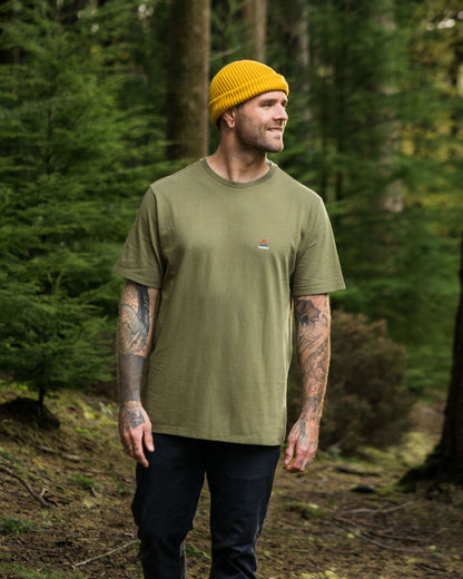 Classic Logo Recycled Cotton T-Shirt - Khaki