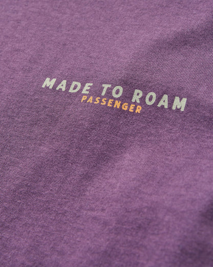 Open Road Recycled Cotton T-Shirt - Deep Plum