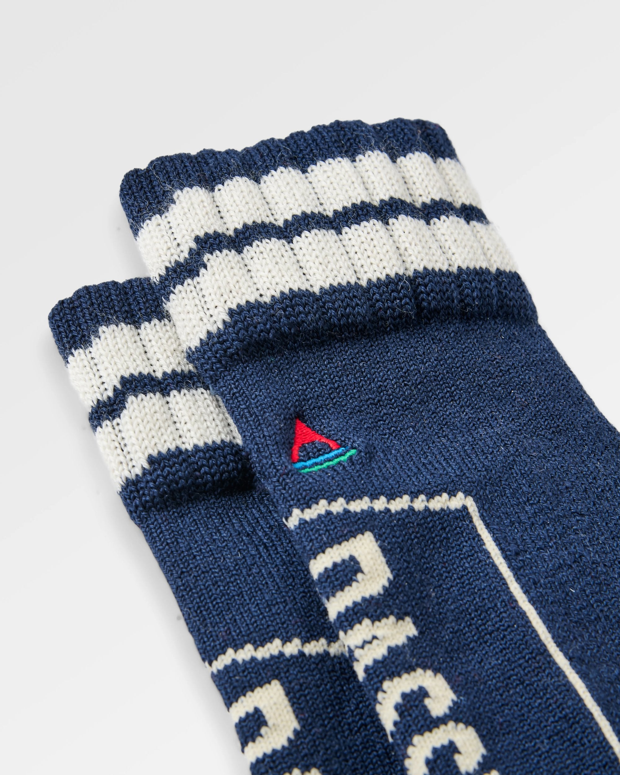 Snowscape Socks - Rich Navy - Flatlay