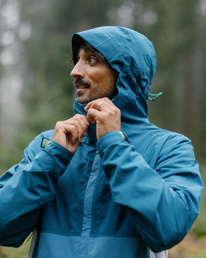 Downpour Recycled Waterproof Jacket - Tidal Blue/Blue Steel