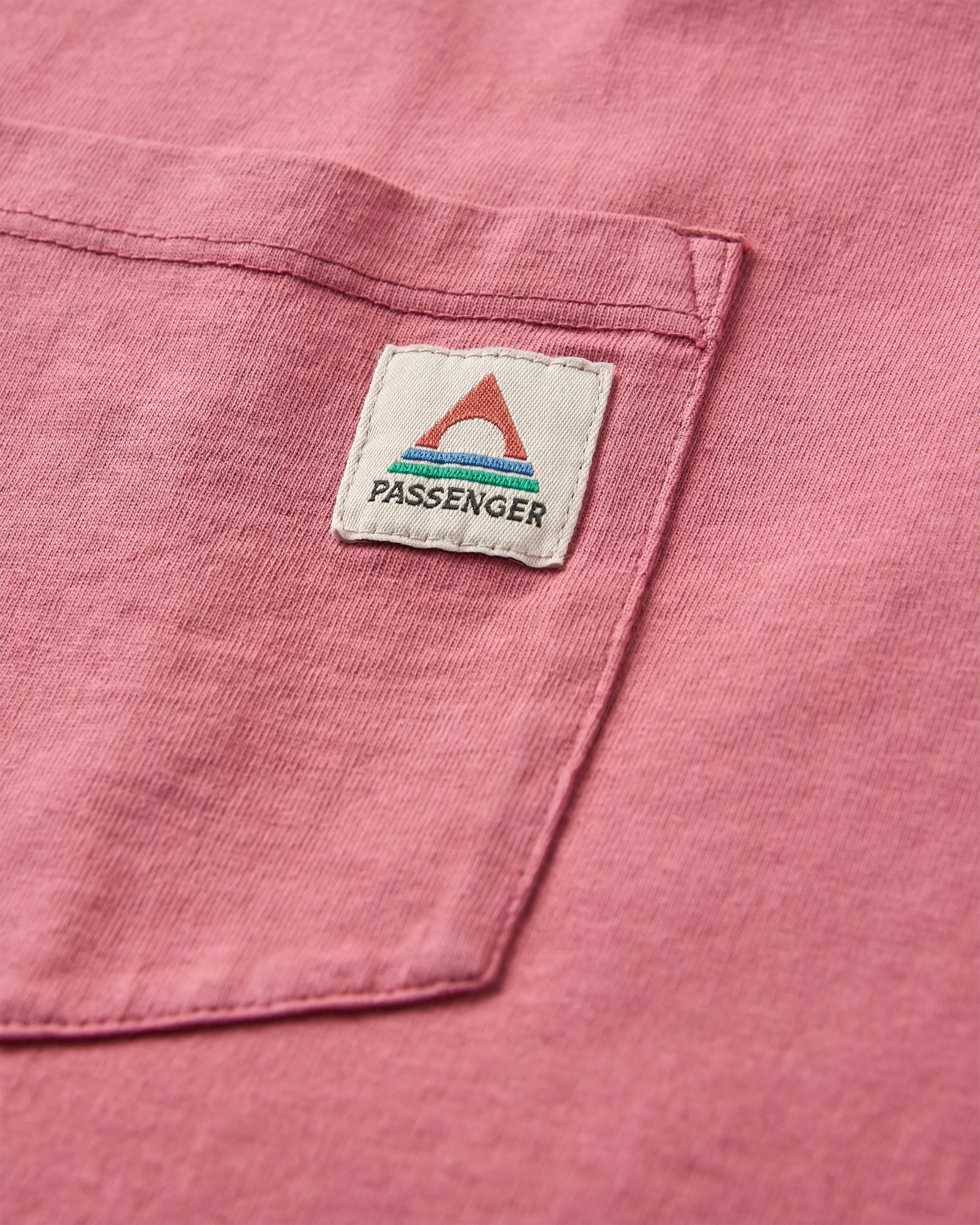 Heritage Recycled Relaxed Fit T-Shirt - Mauve Dusk - Flatlay