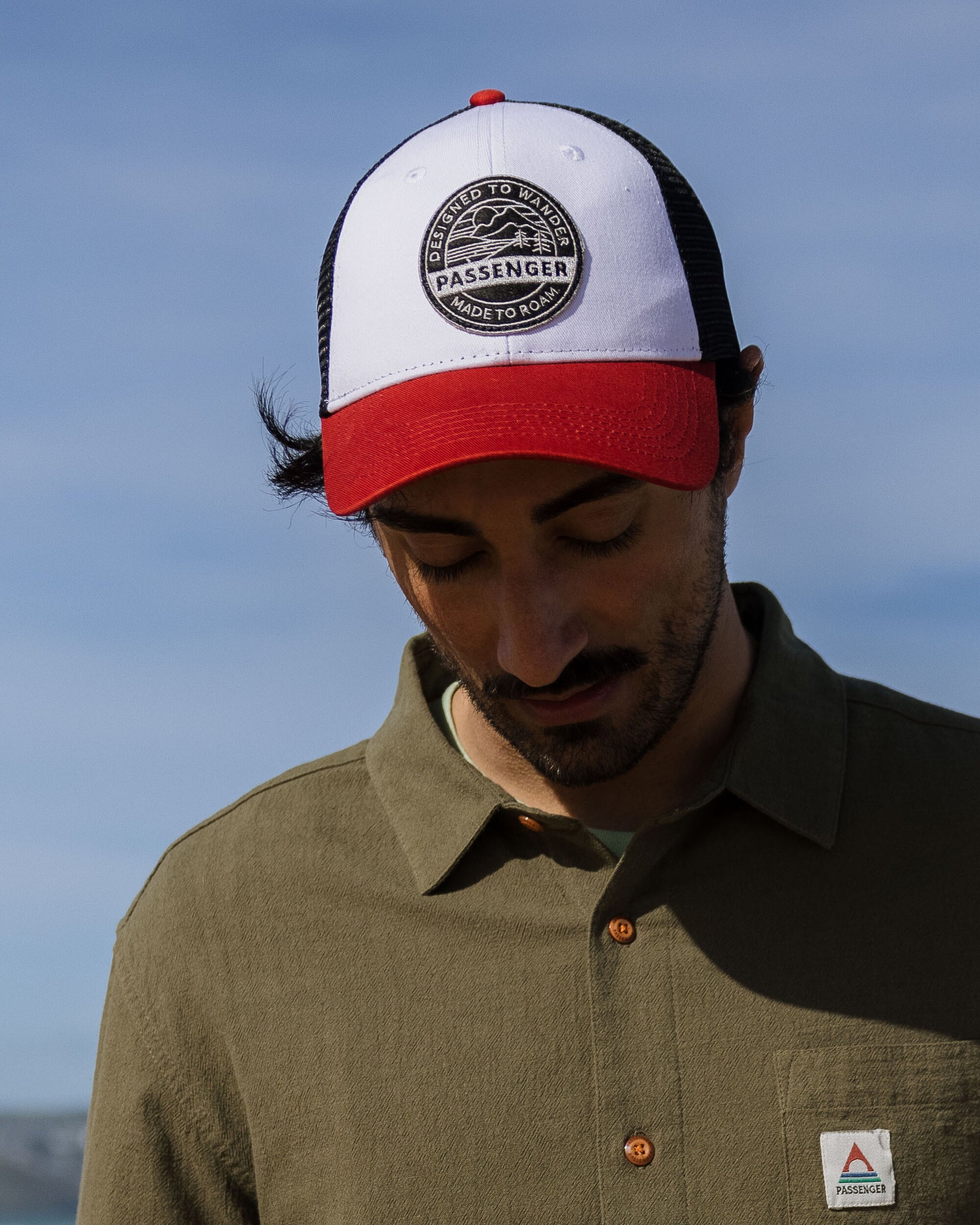 MensOdyssey Mesh Snapback Cap - Black/Red Spice - Lifestyle