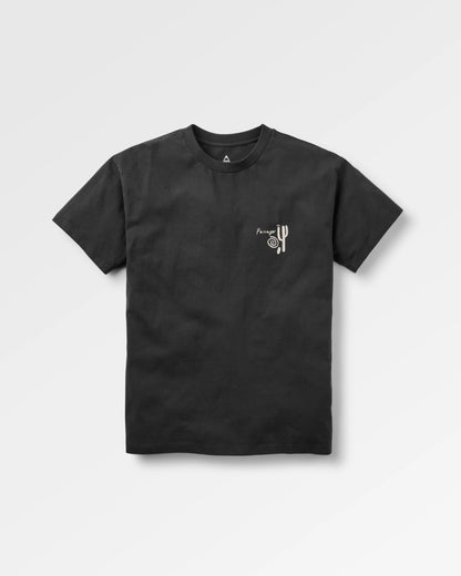 Mens Roam Further T-shirt - Black - Flatlay
