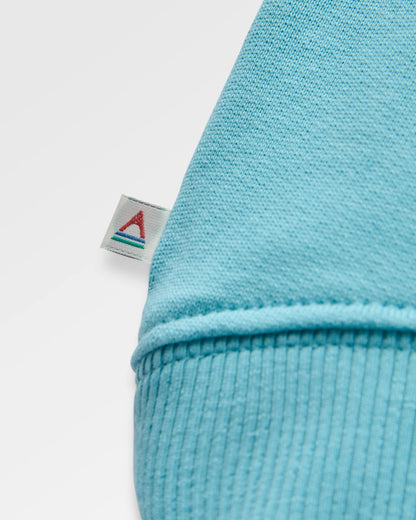 Heritage Recycled Cotton Relaxed Fit Sweatshirt - Retro Blue  - Flatlay