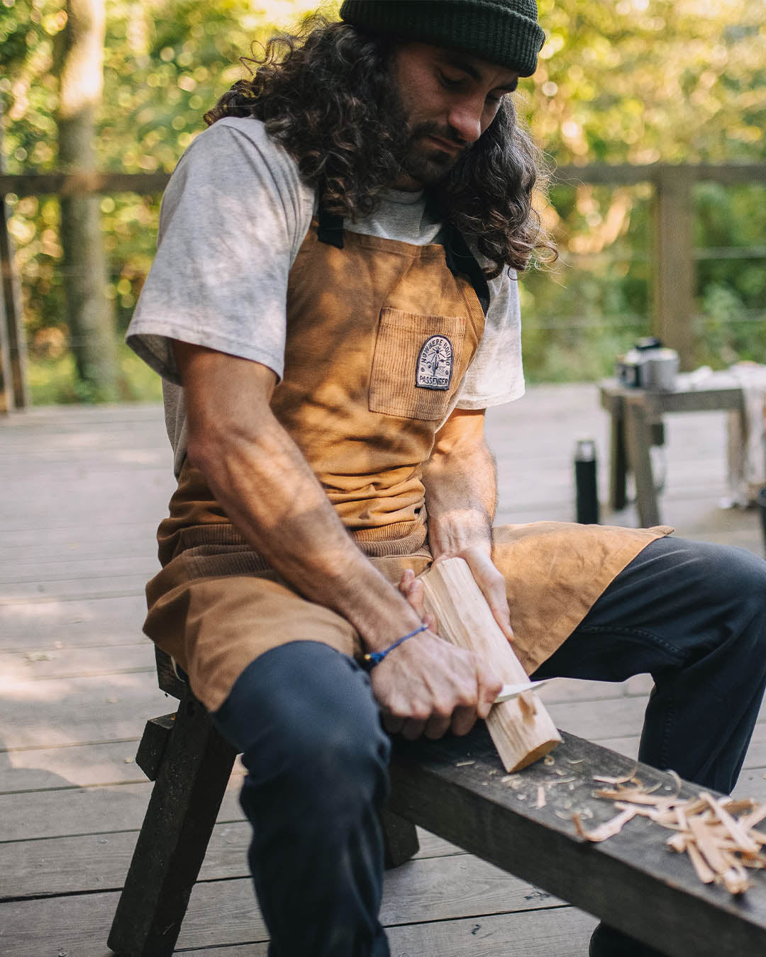 Yard Recycled Cotton Apron - Coconut