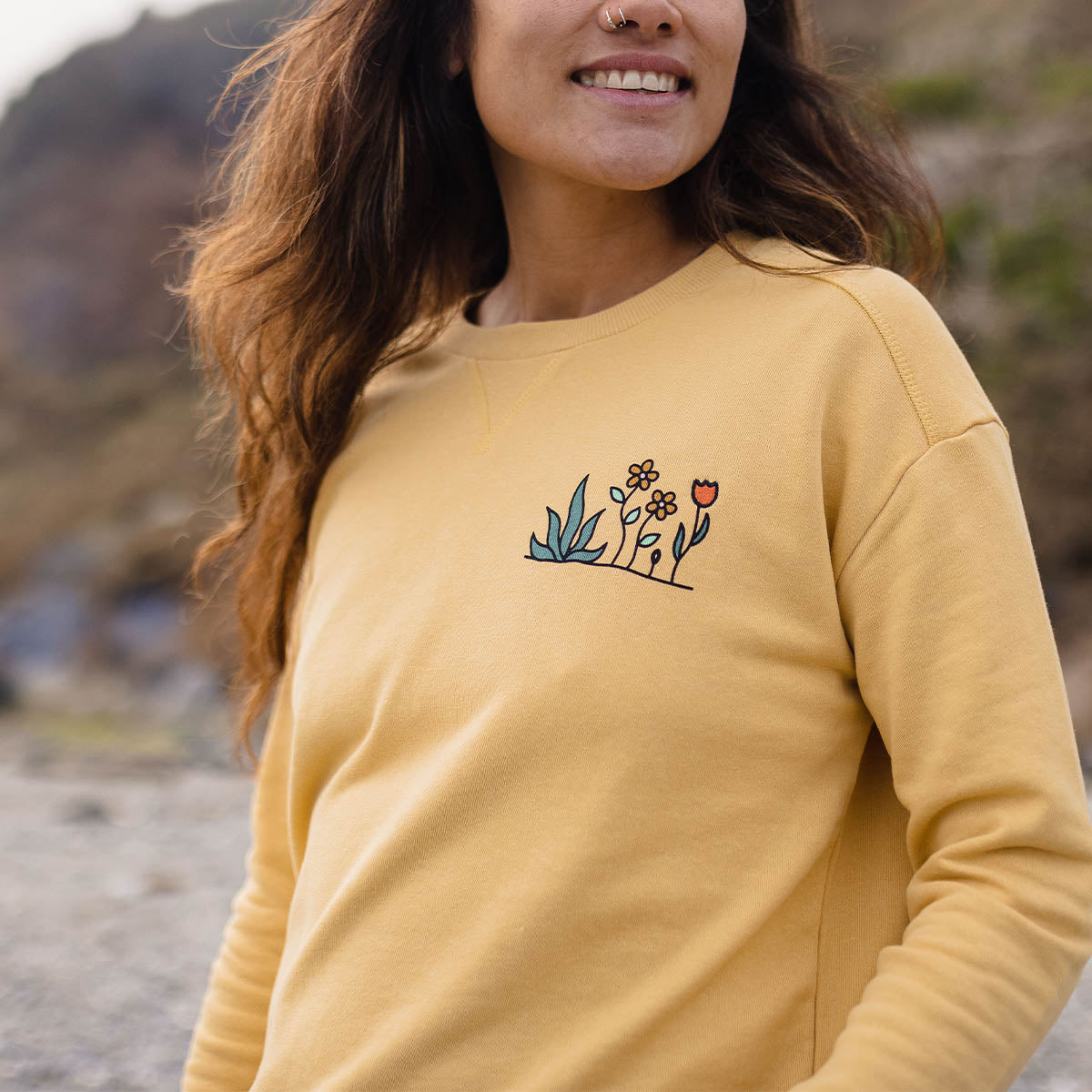 Bloom Hemp Sweatshirt - Ochre Yellow – Passenger