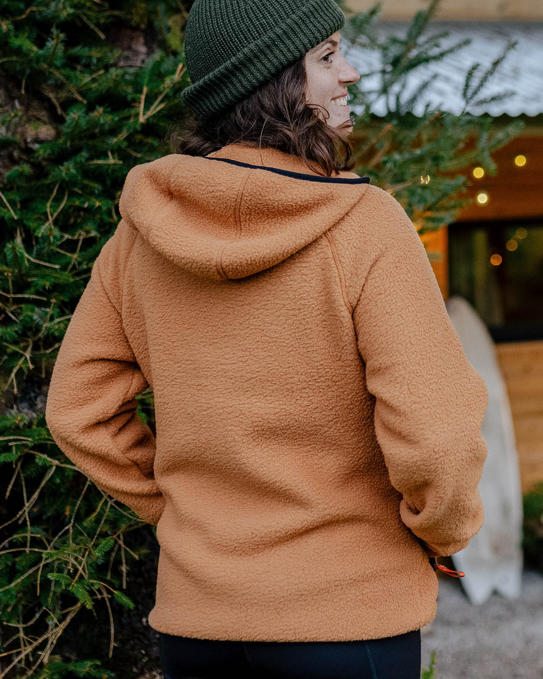 Maine Hooded Recycled Sherpa Fleece - Coconut – Passenger