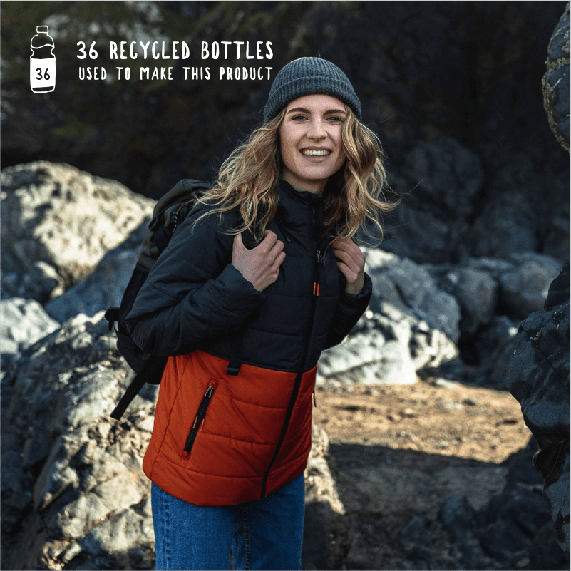 Jackpine Recycled Insulated Jacket Rust Black Passenger