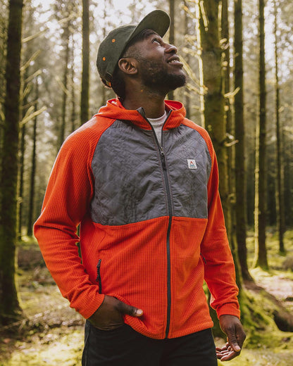 Beyond Full Zip Recycled Fleece - Warm Orange